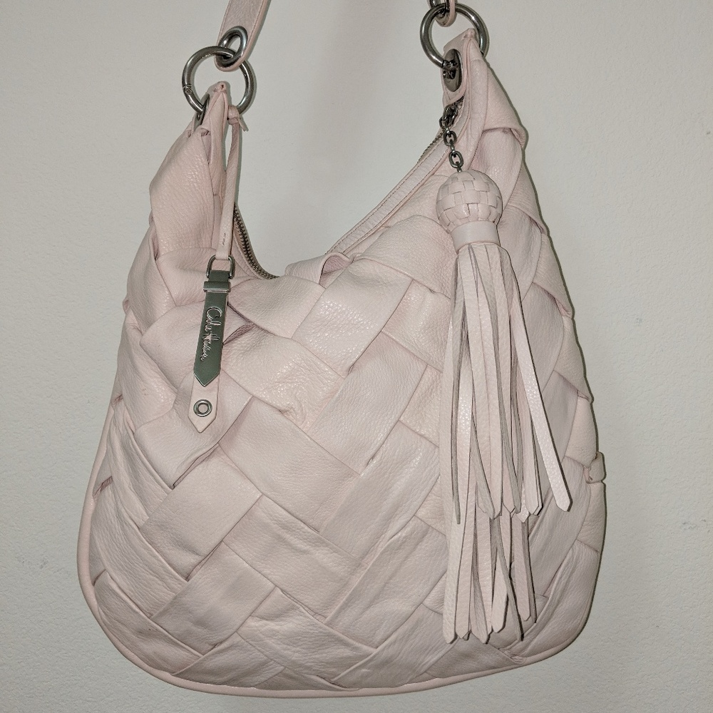 Cole Haan Crystal Pink Woven Prudence Hobo